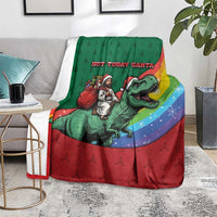 T Rex And Jesus Christmas Blanket Not Today Santa - Wonder Print Shop