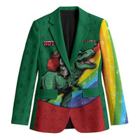 T Rex And Jesus Christmas Blazer Not Today Santa - Wonder Print Shop