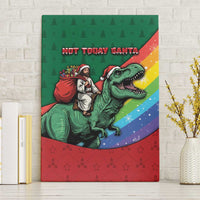 T Rex And Jesus Christmas Canvas Wall Art Not Today Santa - Wonder Print Shop