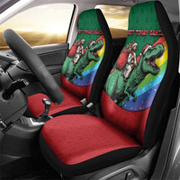 T Rex And Jesus Christmas Car Seat Cover Not Today Santa - Wonder Print Shop