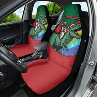 T Rex And Jesus Christmas Car Seat Cover Not Today Santa - Wonder Print Shop