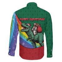 T Rex And Jesus Christmas Family Matching Mermaid Dress and Hawaiian Shirt Not Today Santa - Wonder Print Shop