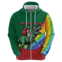 T Rex And Jesus Christmas Hoodie Not Today Santa - Wonder Print Shop