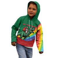T Rex And Jesus Christmas Kid Hoodie Not Today Santa - Wonder Print Shop