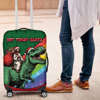 T Rex And Jesus Christmas Luggage Cover Not Today Santa - Wonder Print Shop