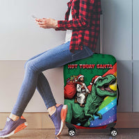 T Rex And Jesus Christmas Luggage Cover Not Today Santa - Wonder Print Shop