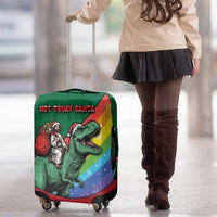 T Rex And Jesus Christmas Luggage Cover Not Today Santa - Wonder Print Shop