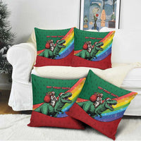 T Rex And Jesus Christmas Pillow Cover Not Today Santa - Wonder Print Shop
