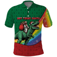 T Rex And Jesus Christmas Polo Shirt Not Today Santa - Wonder Print Shop