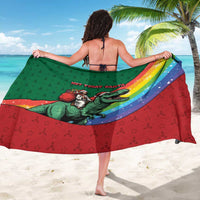 T Rex And Jesus Christmas Sarong Not Today Santa - Wonder Print Shop