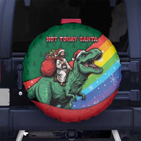 T Rex And Jesus Christmas Spare Tire Cover Not Today Santa - Wonder Print Shop