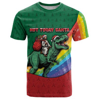 T Rex And Jesus Christmas T Shirt Not Today Santa - Wonder Print Shop