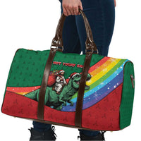 T Rex And Jesus Christmas Travel Bag Not Today Santa - Wonder Print Shop
