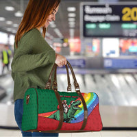 T Rex And Jesus Christmas Travel Bag Not Today Santa - Wonder Print Shop