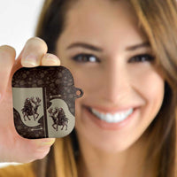 Western Yoke AirPods Case Skeleton Cowboy Santa On A Reindeer - Wonder Print Shop