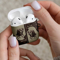 Western Yoke AirPods Case Skeleton Cowboy Santa On A Reindeer - Wonder Print Shop