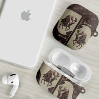 Western Yoke AirPods Case Skeleton Cowboy Santa On A Reindeer - Wonder Print Shop