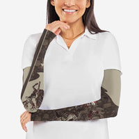 Western Yoke Arm Sleeves Skeleton Cowboy Santa On A Reindeer - Wonder Print Shop