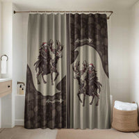 Western Yoke Bathroom Set Skeleton Cowboy Santa On A Reindeer - Wonder Print Shop