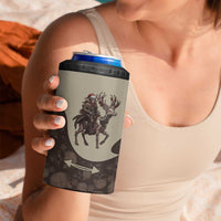 Western Yoke 4 in 1 Can Cooler Tumbler Skeleton Cowboy Santa On A Reindeer - Wonder Print Shop