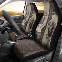 Western Yoke Car Seat Cover Skeleton Cowboy Santa On A Reindeer - Wonder Print Shop