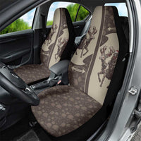 Western Yoke Car Seat Cover Skeleton Cowboy Santa On A Reindeer - Wonder Print Shop
