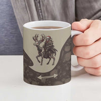 Western Yoke Ceramic Mug Skeleton Cowboy Santa On A Reindeer - Wonder Print Shop