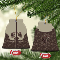 Western Yoke Ceramic Ornament Skeleton Cowboy Santa On A Reindeer - Wonder Print Shop