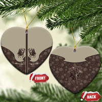 Western Yoke Ceramic Ornament Skeleton Cowboy Santa On A Reindeer - Wonder Print Shop