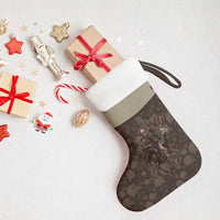 Western Yoke Christmas Stocking Skeleton Cowboy Santa On A Reindeer - Wonder Print Shop