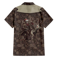 Western Yoke Family Matching Mermaid Dress and Hawaiian Shirt Skeleton Cowboy Santa On A Reindeer - Wonder Print Shop