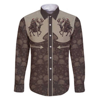 Western Yoke Family Matching Puletasi and Hawaiian Shirt Skeleton Cowboy Santa On A Reindeer - Wonder Print Shop