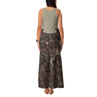Western Yoke Family Matching Tank Maxi Dress and Hawaiian Shirt Skeleton Cowboy Santa On A Reindeer - Wonder Print Shop