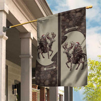 Western Yoke Garden Flag Skeleton Cowboy Santa On A Reindeer - Wonder Print Shop