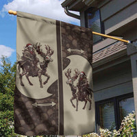 Western Yoke Garden Flag Skeleton Cowboy Santa On A Reindeer - Wonder Print Shop