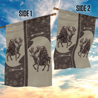 Western Yoke Garden Flag Skeleton Cowboy Santa On A Reindeer - Wonder Print Shop