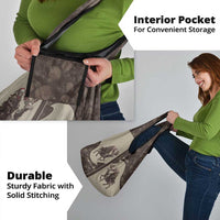 Western Yoke Grocery Bag Skeleton Cowboy Santa On A Reindeer - Wonder Print Shop