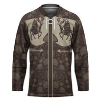 Western Yoke Hockey Jersey Skeleton Cowboy Santa On A Reindeer - Wonder Print Shop