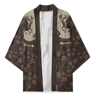 Western Yoke Kimono Skeleton Cowboy Santa On A Reindeer - Wonder Print Shop