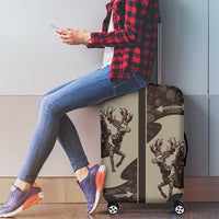 Western Yoke Luggage Cover Skeleton Cowboy Santa On A Reindeer - Wonder Print Shop