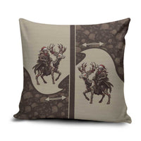 Western Yoke Pillow Cover Skeleton Cowboy Santa On A Reindeer - Wonder Print Shop