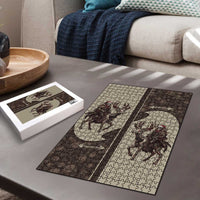 Western Yoke Puzzle Skeleton Cowboy Santa On A Reindeer - Wonder Print Shop