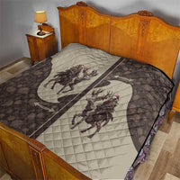 Western Yoke Quilt Skeleton Cowboy Santa On A Reindeer - Wonder Print Shop