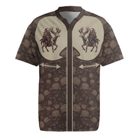 Western Yoke Rugby Jersey Skeleton Cowboy Santa On A Reindeer - Wonder Print Shop