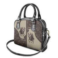 Western Yoke Shoulder Handbag Skeleton Cowboy Santa On A Reindeer - Wonder Print Shop