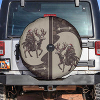 Western Yoke Spare Tire Cover Skeleton Cowboy Santa On A Reindeer - Wonder Print Shop