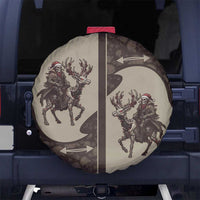 Western Yoke Spare Tire Cover Skeleton Cowboy Santa On A Reindeer - Wonder Print Shop