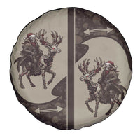 Western Yoke Spare Tire Cover Skeleton Cowboy Santa On A Reindeer - Wonder Print Shop
