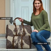 Western Yoke Travel Bag Skeleton Cowboy Santa On A Reindeer - Wonder Print Shop