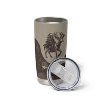 Western Yoke Tumbler Cup Skeleton Cowboy Santa On A Reindeer - Wonder Print Shop